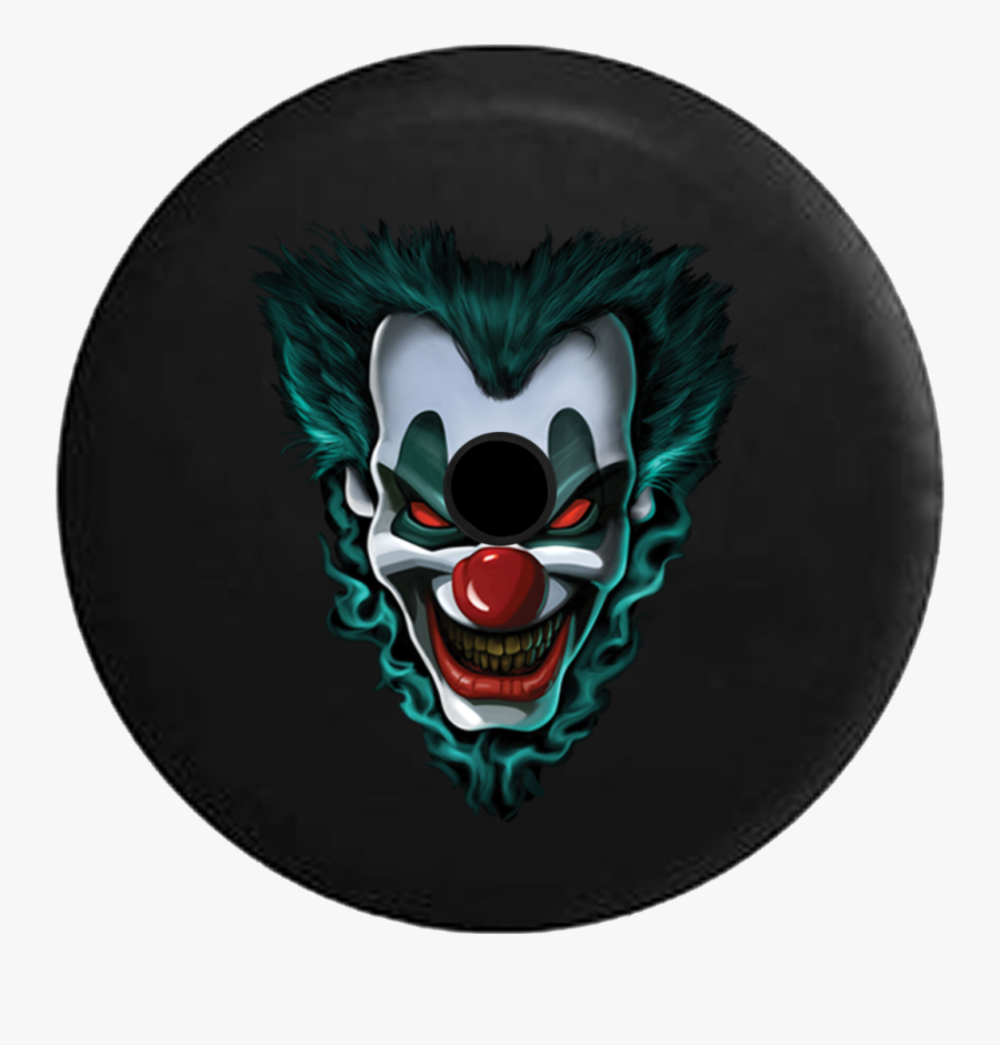 Scary Clown Colored Drawing, Transparent Clipart