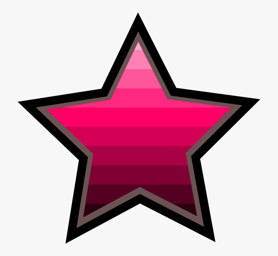Transparent Pink Star Png - Estrellas Con Colores Del Arcoiris, Transparent Clipart