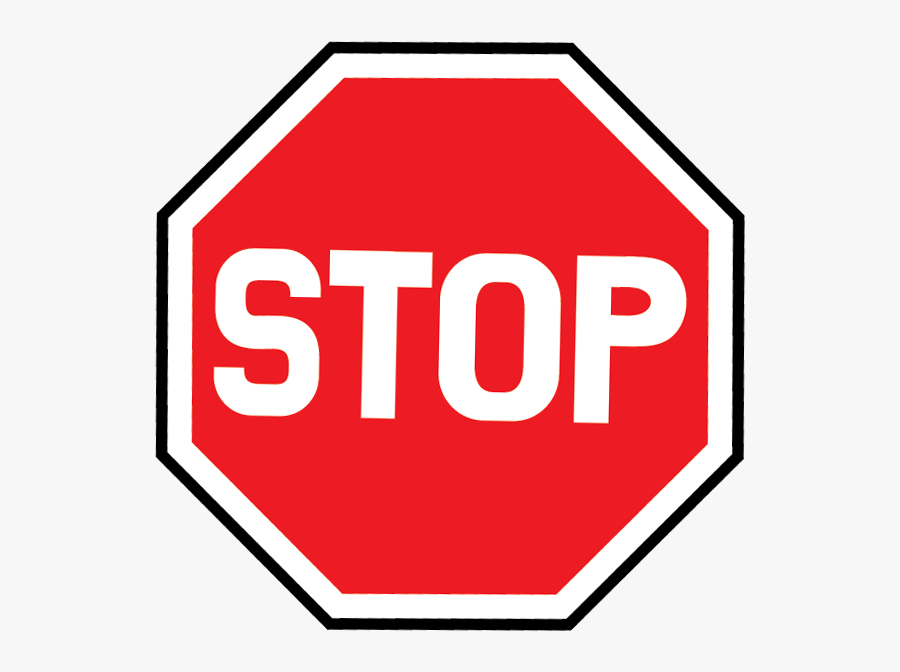 Clip Art Image Black And - Stop Signs, Transparent Clipart