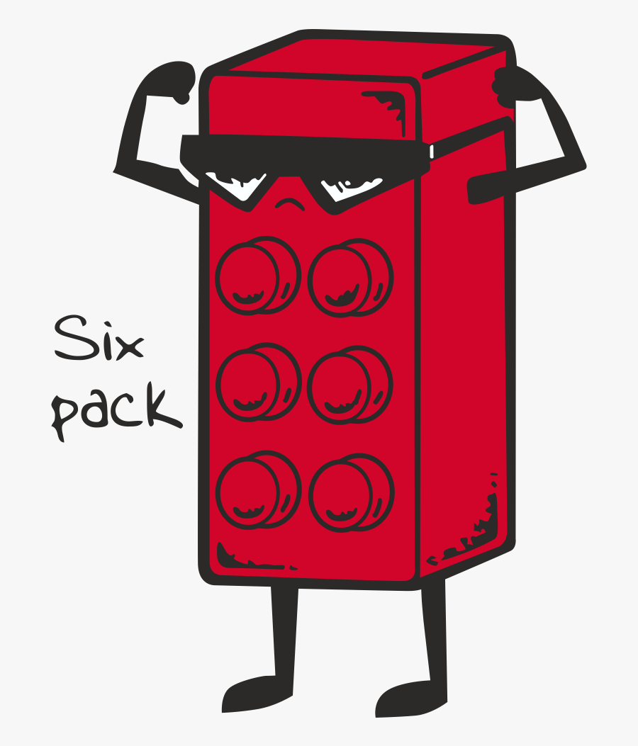 Six Pack Brick - Six Pack Lego, Transparent Clipart