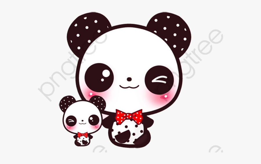 Transparent Panda Bamboo Clipart - Cartoon Kawaii Panda Cute, Transparent Clipart