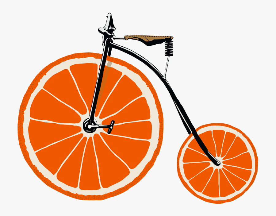 County Tours Six Pack - Orange Bicycle Shower Curtain, Transparent Clipart