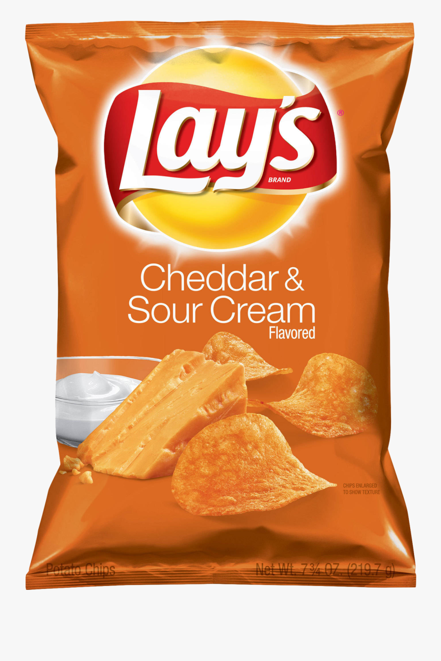 Potato Chips Png - Lays Cheddar And Sour Cream, Transparent Clipart