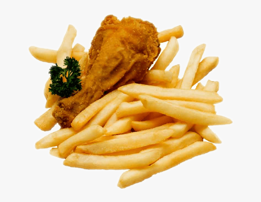 Fried Chicken And Chips, Transparent Clipart