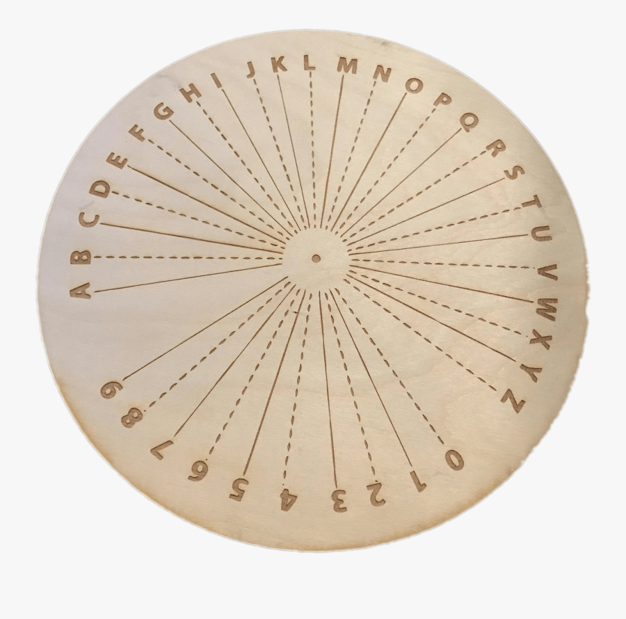 Engraved Pendulum Board With Alphabet And Numbers - Circle, Transparent Clipart