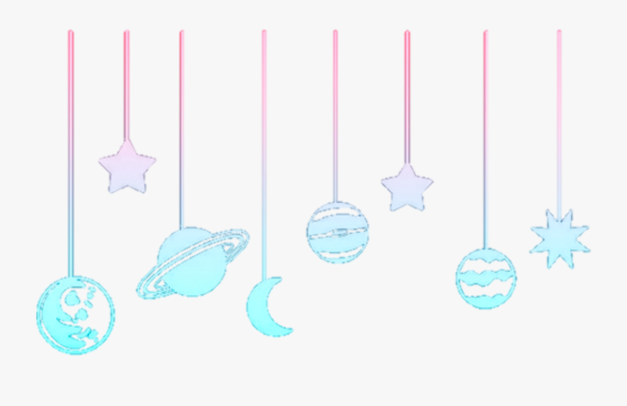 #ftestickers #clipart #sky #moon #stars #gradientcolors - Baby Mobile, Transparent Clipart