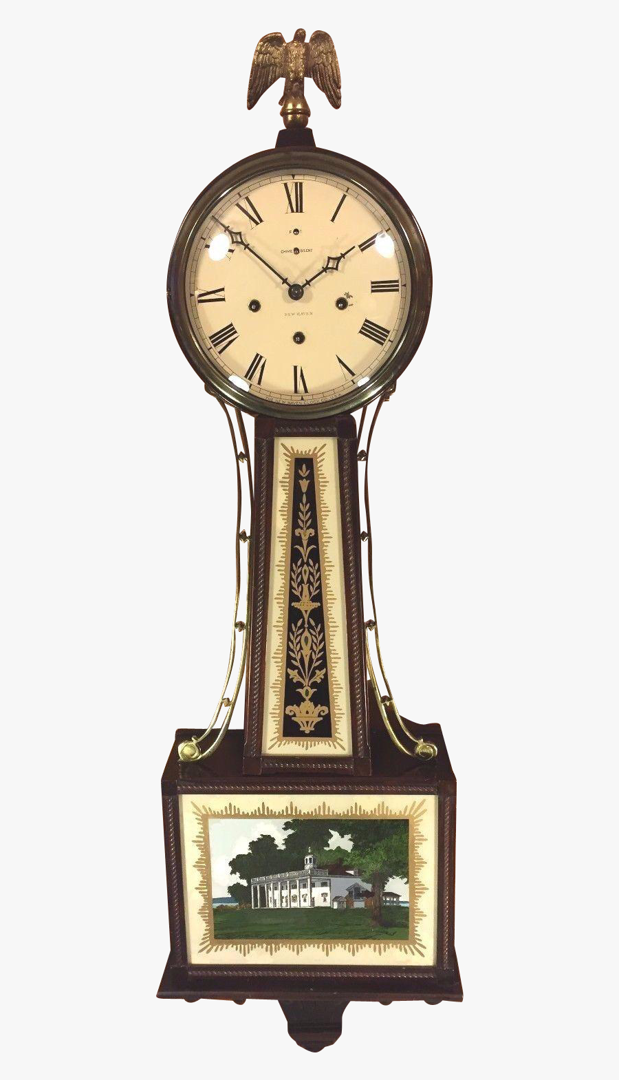 Banjo Clock Png Transparent Image - New Haven Westminster Chime Banjo Clock, Transparent Clipart