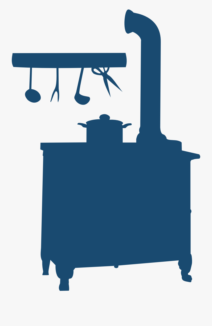 Old Fashion Silhouette Clip Art - Silhouette Of A Stove, Transparent Clipart