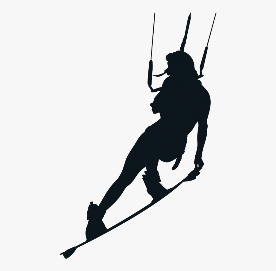 Ski Bindings Silhouette Line Skiing - Extreme Sport, Transparent Clipart