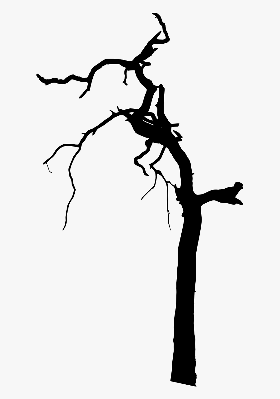 Spooky Tree Silhouette Png, Transparent Clipart