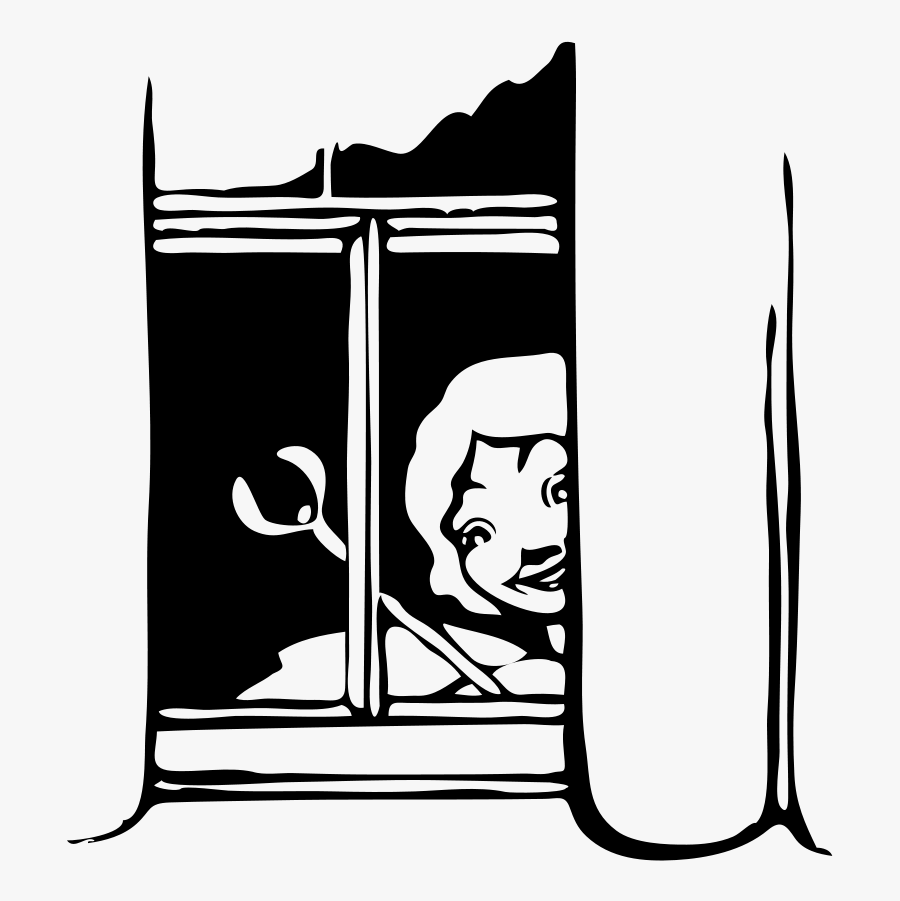 Fairy Peeking In Window Svg Clip Arts - Peeking Clipart, Transparent Clipart