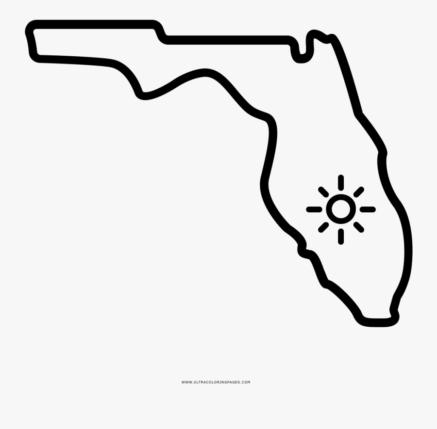 Florida Transparent Page - Florida Coloring Page, Transparent Clipart