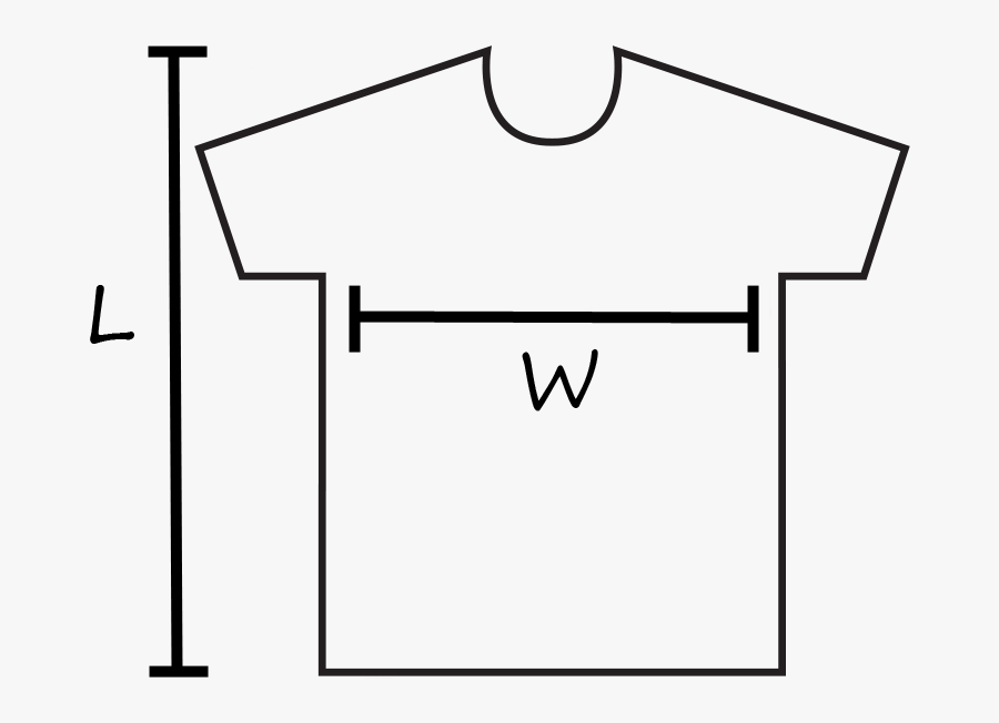 Transparent T Shirt Outline Clipart - T Shirt Sizing Chart Template, Transparent Clipart