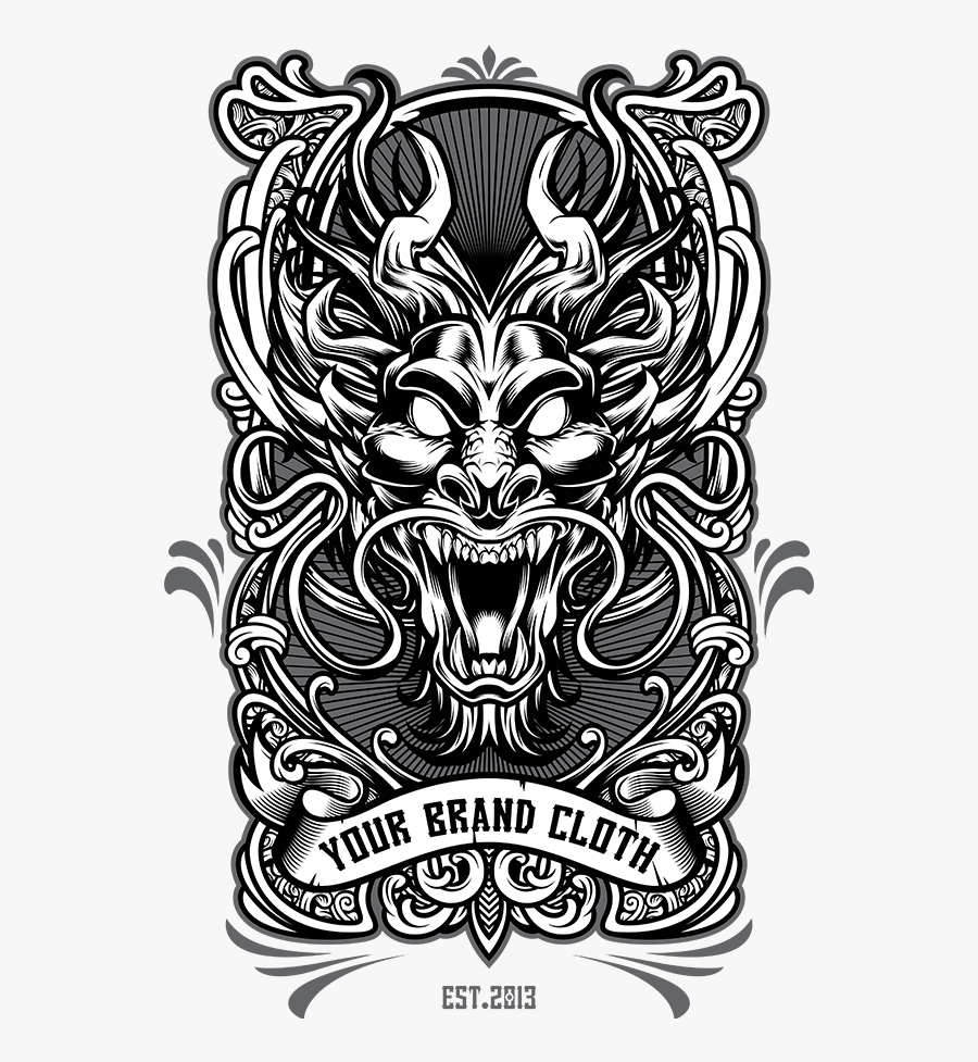 Transparent Dragon Skull Clipart - Diseños Png Para Camisetas, Transparent Clipart