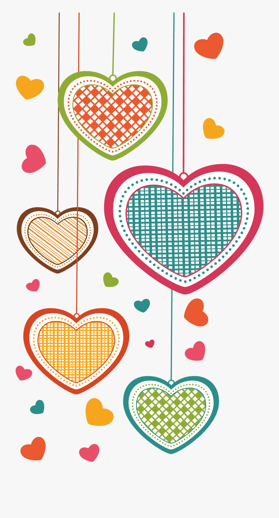 Love Greeting Vector In Falling Cartoon Card Clipart - Heart, Transparent Clipart