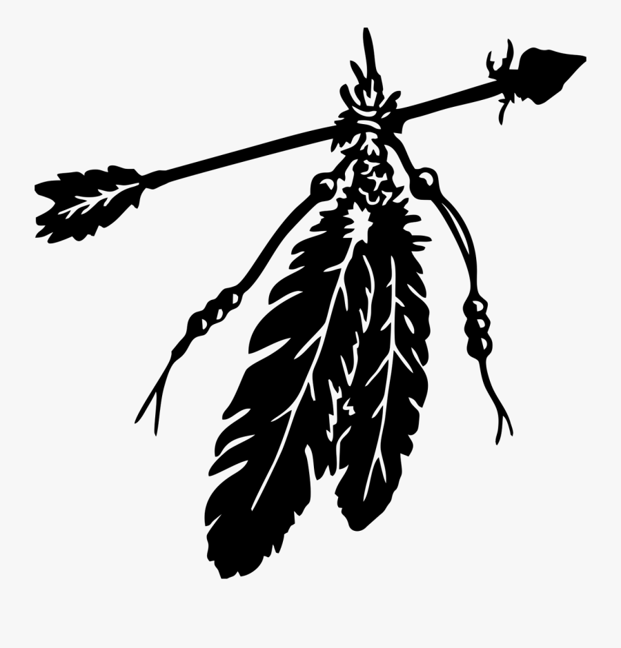 Indian Feathers With Arrow , Transparent Cartoons - Native American Indian Feather, Transparent Clipart