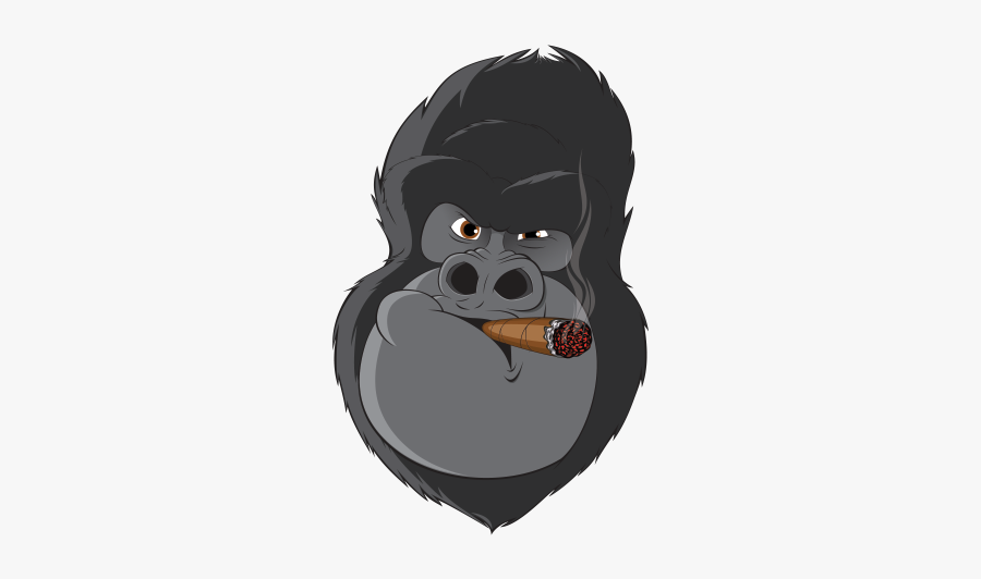 Bigfoot Clipart Gangster - Cartoon Gorilla Head, Transparent Clipart