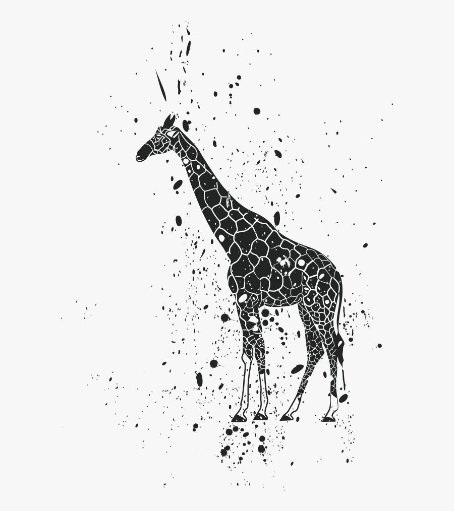 Lion Giraffe Ink Clip Art - Giraffe, Transparent Clipart