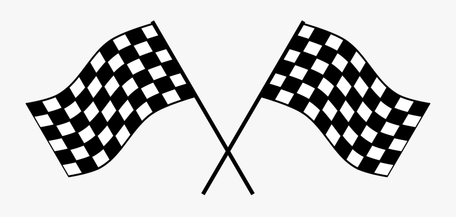 Blackandwhite,line,games - Race Car Flag Png, Transparent Clipart
