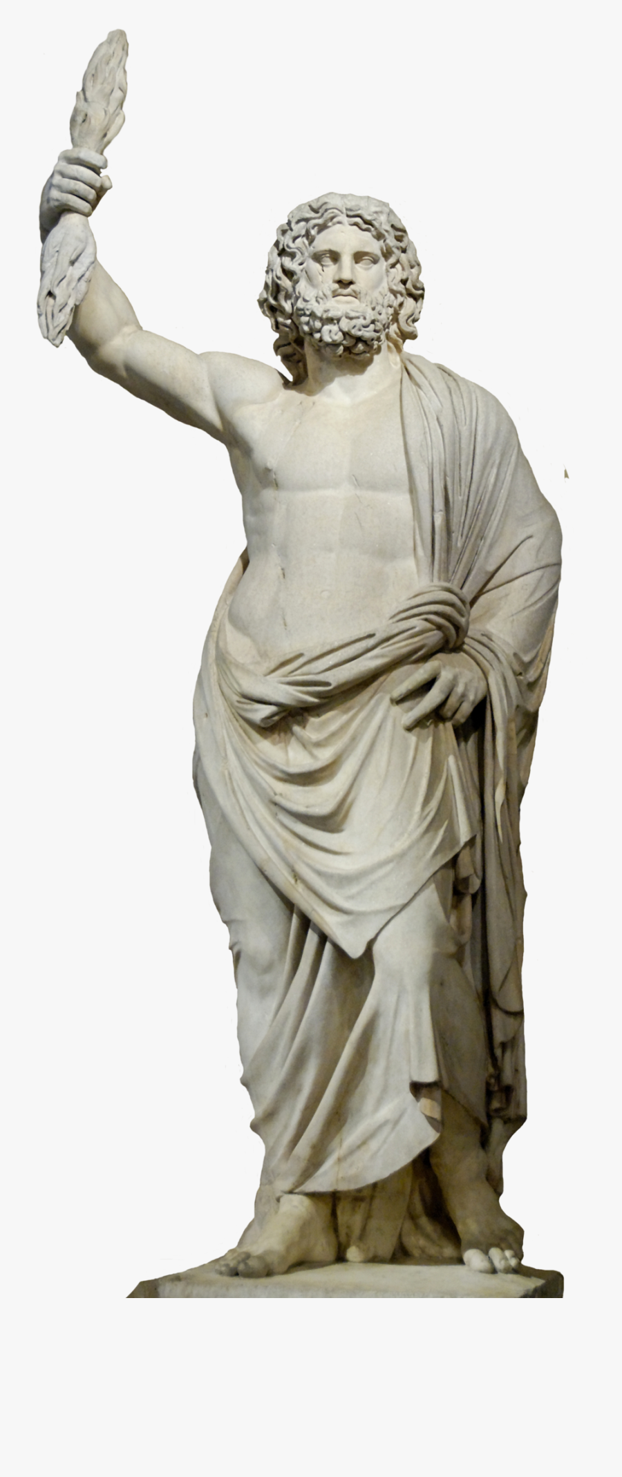 Sculptural Drawing Greek Sculpture - Zeus Statue Png, Transparent Clipart
