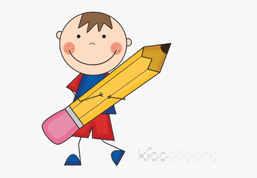 Pencil And Paper Boy With Clipart Clip Art Informative - Addition Word ...