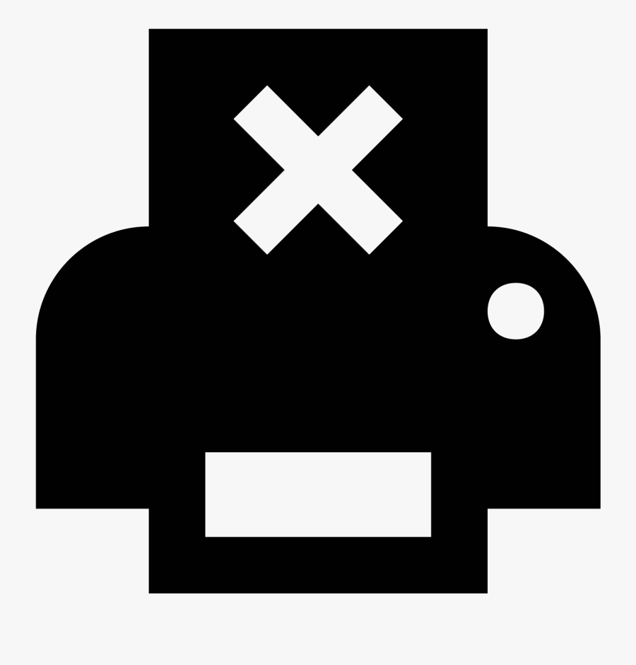 Printer Out Of Paper Icon In Material Style Clipart - Love Death And Robots, Transparent Clipart