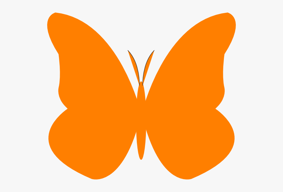 Bright Butterfly Clip Art At Clker - Orange Butterfly Clip Art, Transparent Clipart