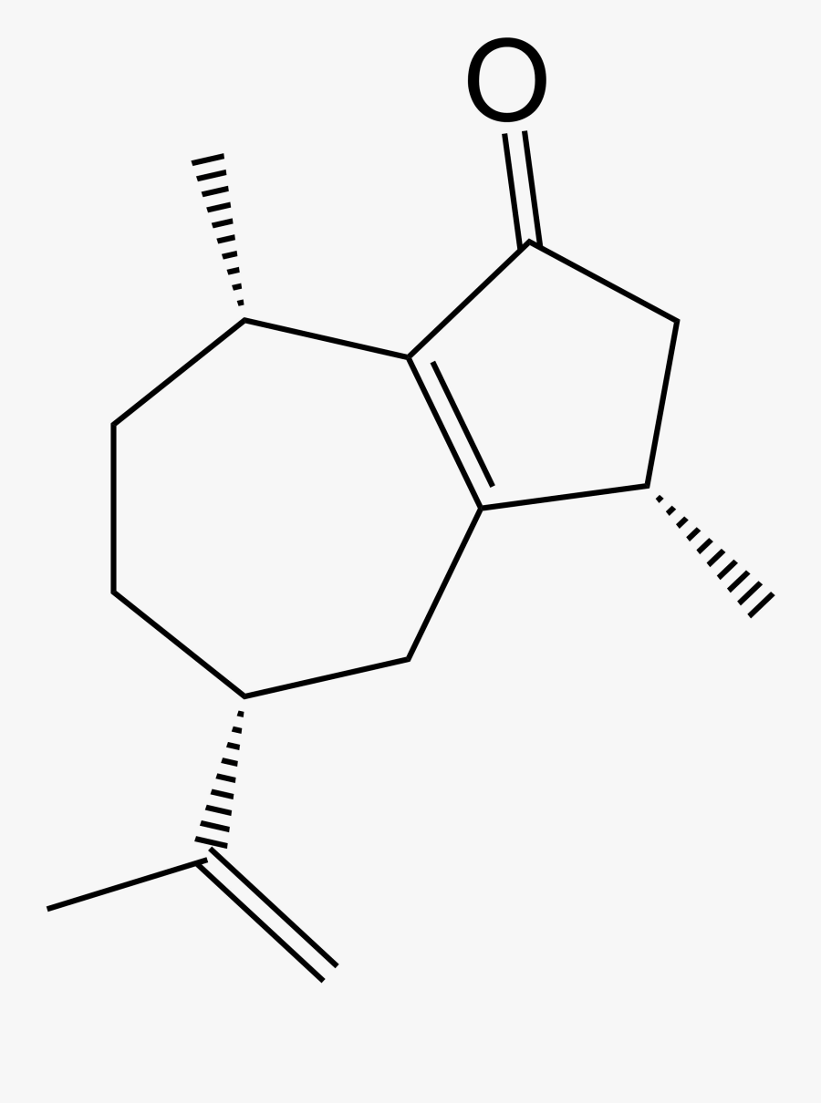 Rotundone 2d By Ahrls 2012 - Rotundone Molecule, Transparent Clipart