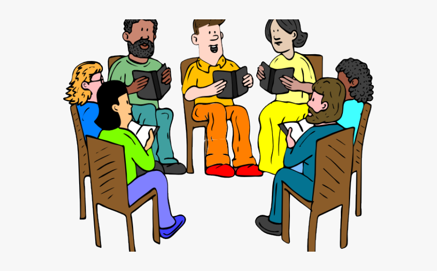 Student Studying Clipart - Reading As A Group, Transparent Clipart