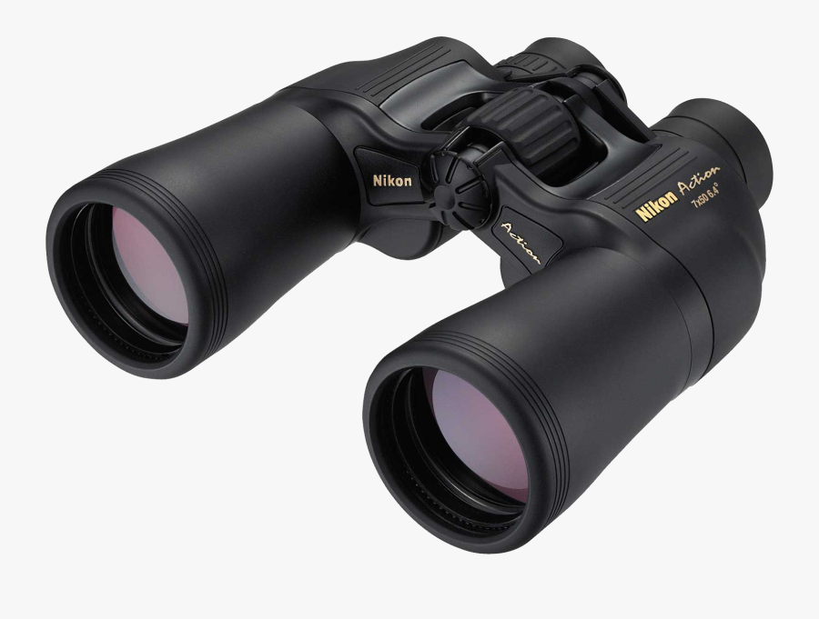 Transparent Looking Through Binoculars Clipart - Nikon Aculon A211, Transparent Clipart