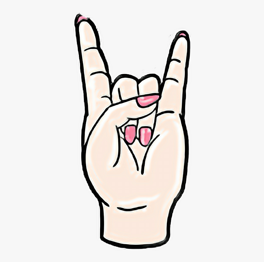 #girl #power #girlpower #rock #cool #emoji #stickers - Skere Modo Diablo Dibujo, Transparent Clipart