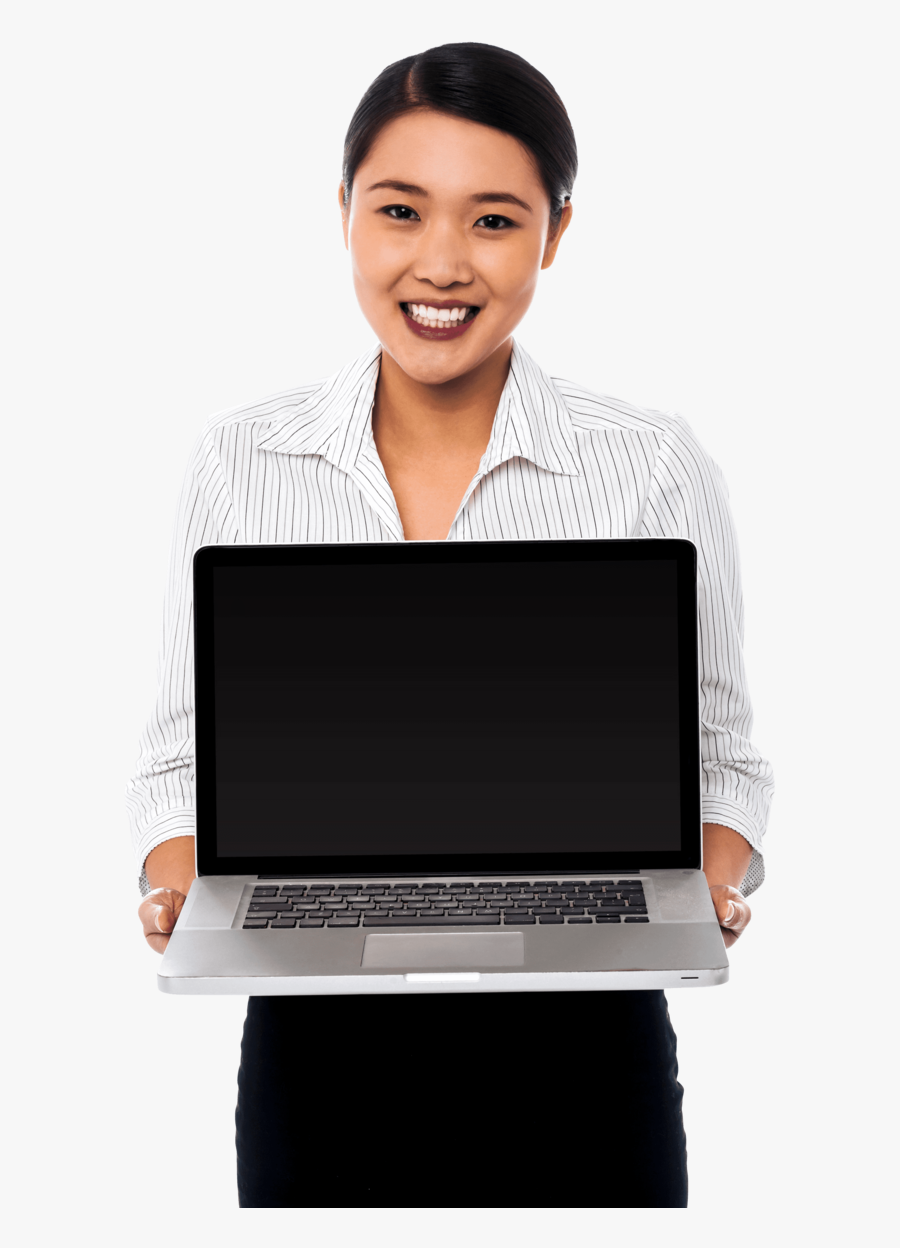 Girl With Laptop - Girls With Laptop Png, Transparent Clipart