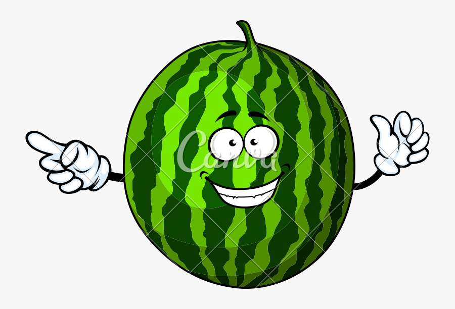 Watermelon Clipart Smiling Watermelon - אבטיח עם פנים, Transparent Clipart