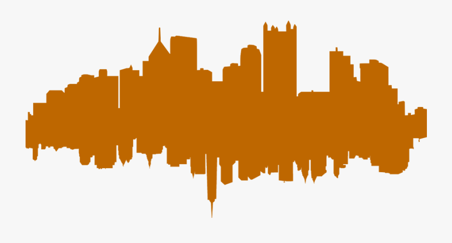 Pittsburgh Skyline Clip Art - Silhouette Pittsburgh Skyline, Transparent Clipart