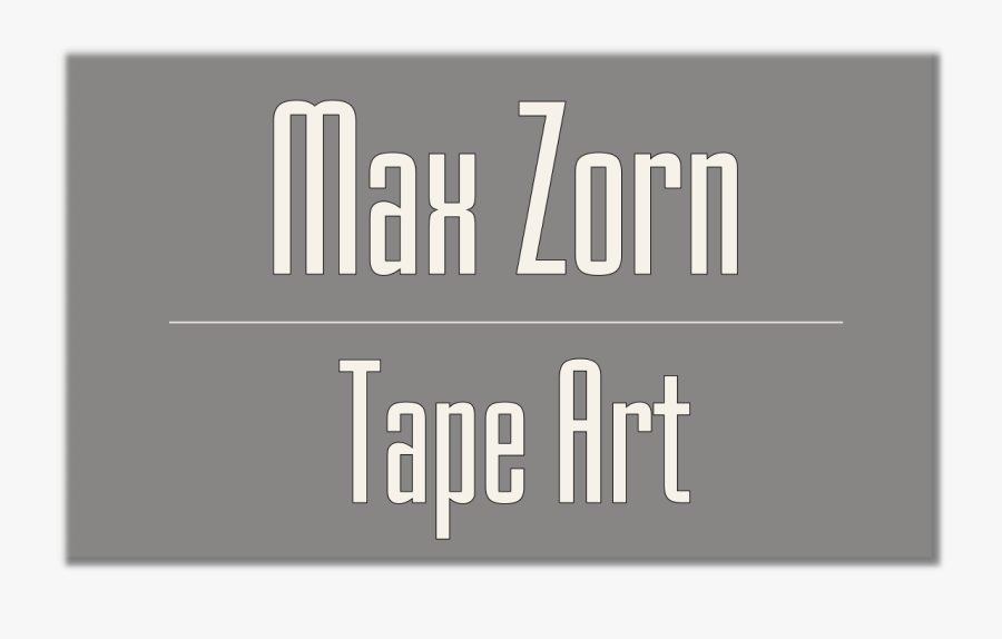 Tape Art, By Max Zorn, A Street Artist From Amsterdam, - Parallel, Transparent Clipart