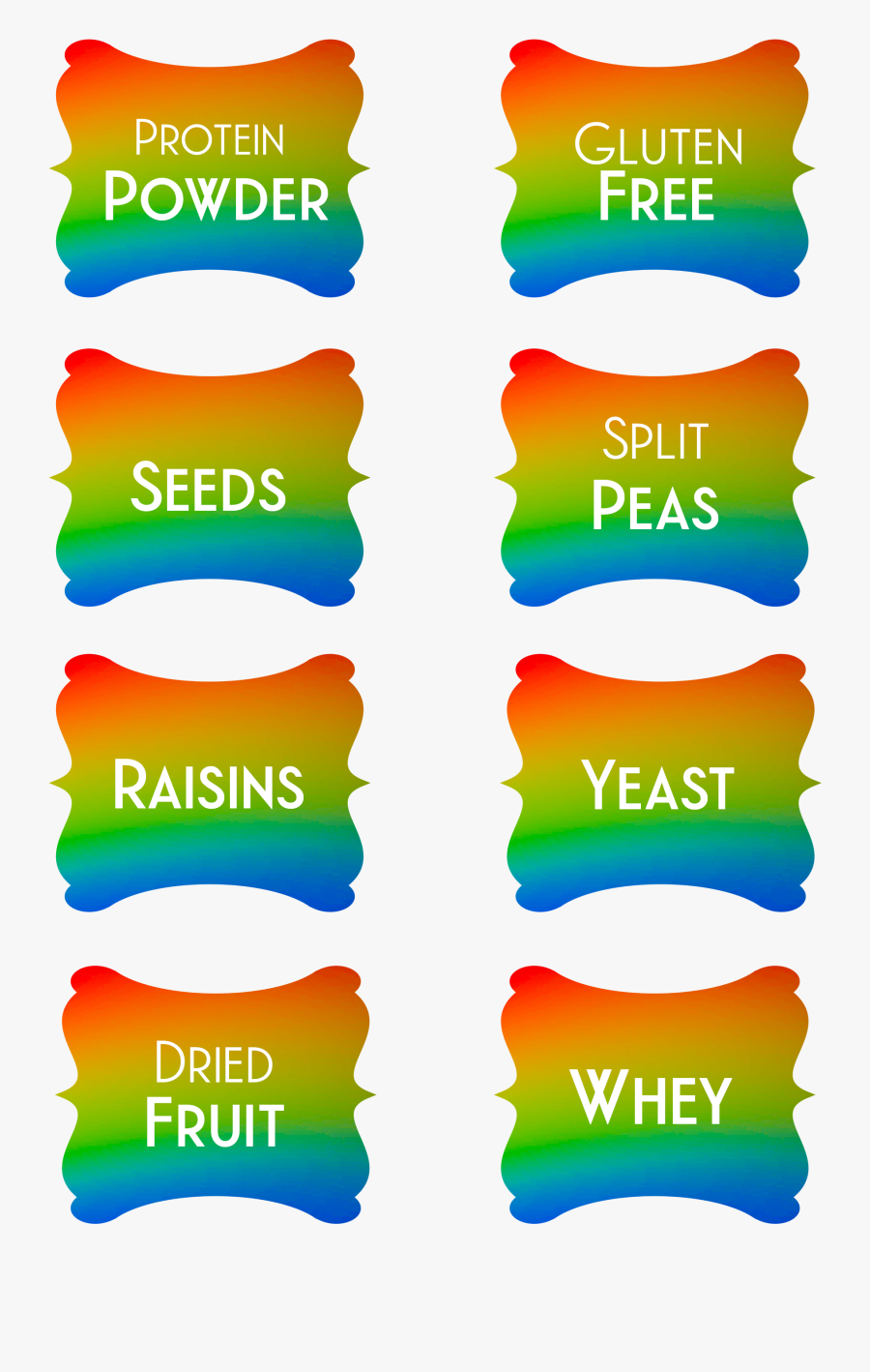 Labels Clip Pantry - Clip Art, Transparent Clipart