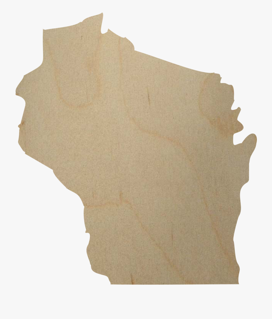 Wisconsin State Wood Cutout - Tree, Transparent Clipart