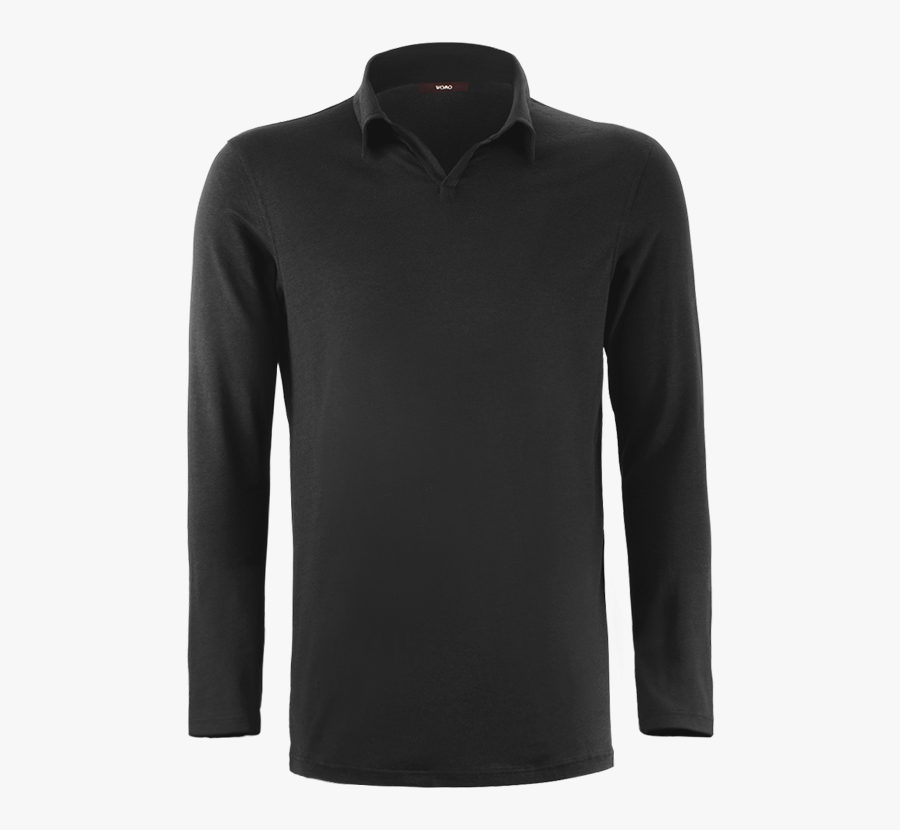 Black Polo Shirt Transparent Free Png - Long-sleeved T-shirt, Transparent Clipart