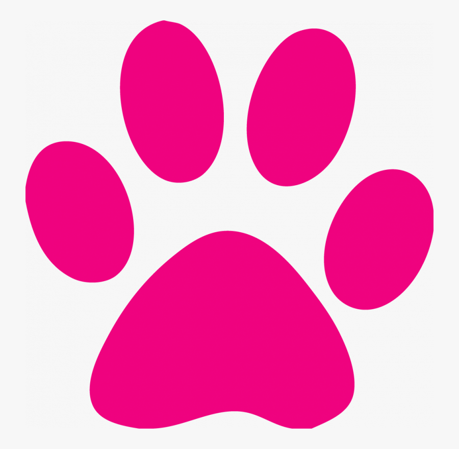 Transparent Pink Cat Clipart - Pink Paw Print Png, Transparent Clipart