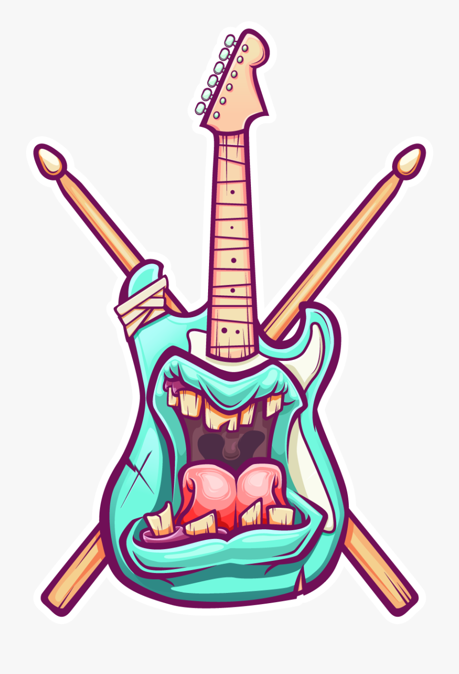 Guitar Cool Instruments Drawing, Transparent Clipart