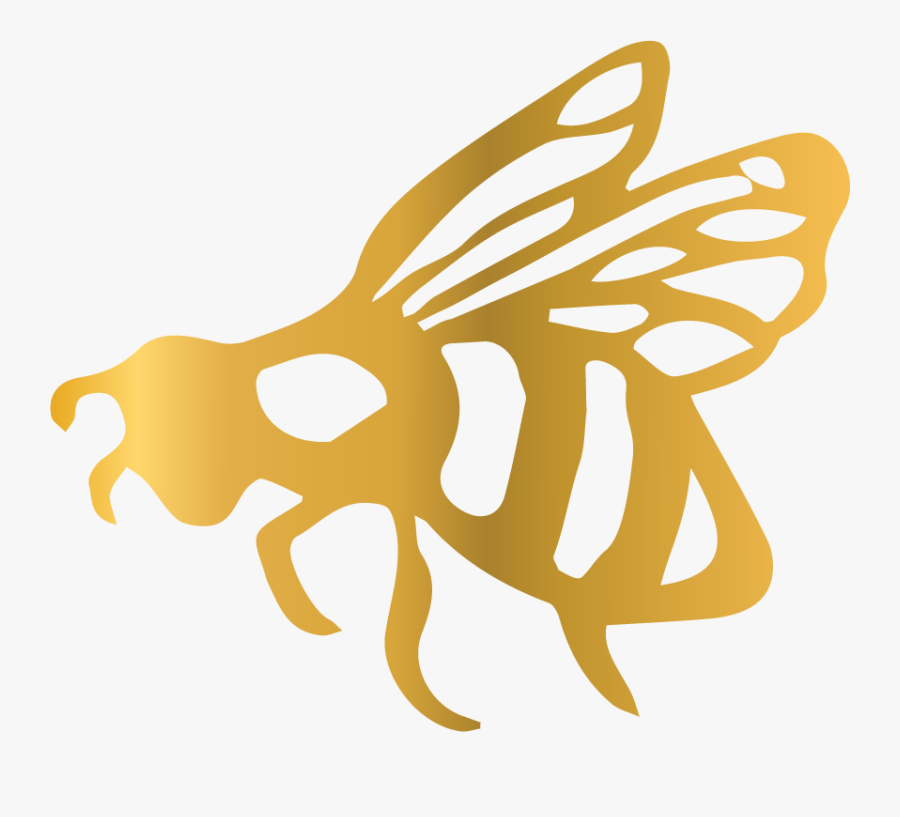 Clipart Gold Bee Transparent Background, Transparent Clipart