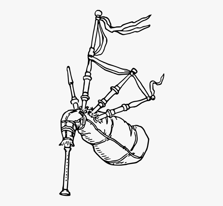 Clip Art Bagpipe Pic - Bagpipes Clip Art Black And White, Transparent Clipart