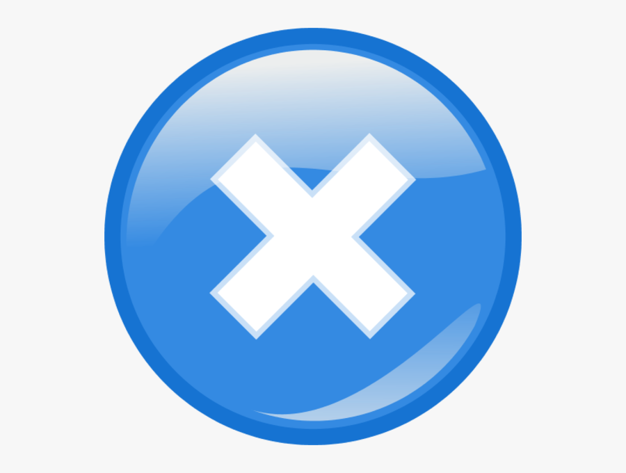 Blue Close Button Png, Transparent Clipart