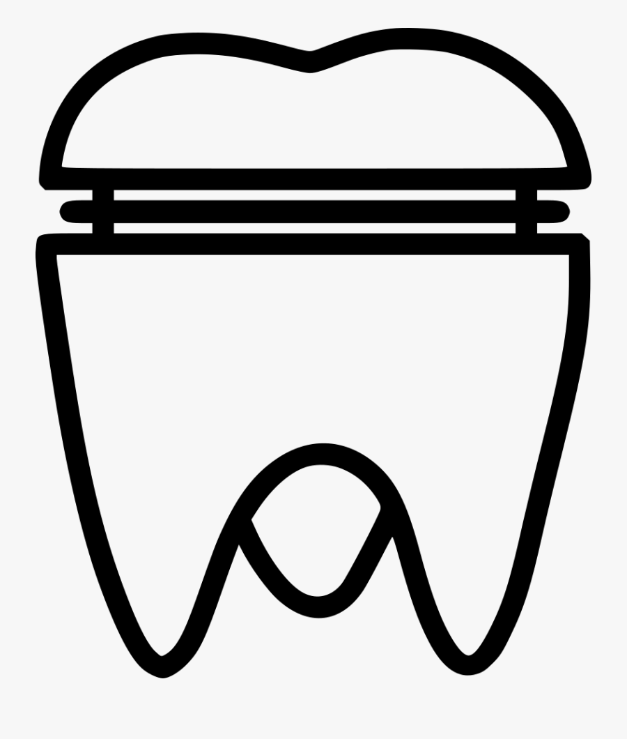 Transparent Tooth Outline Clipart - Molar Icon Png, Transparent Clipart