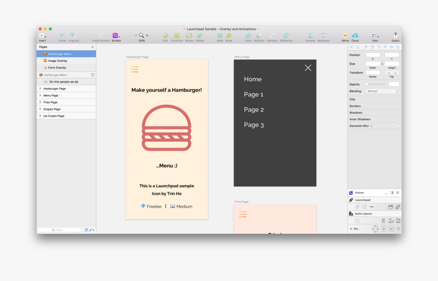 Launchpad Sketch - Full Screen Modal Design, Transparent Clipart