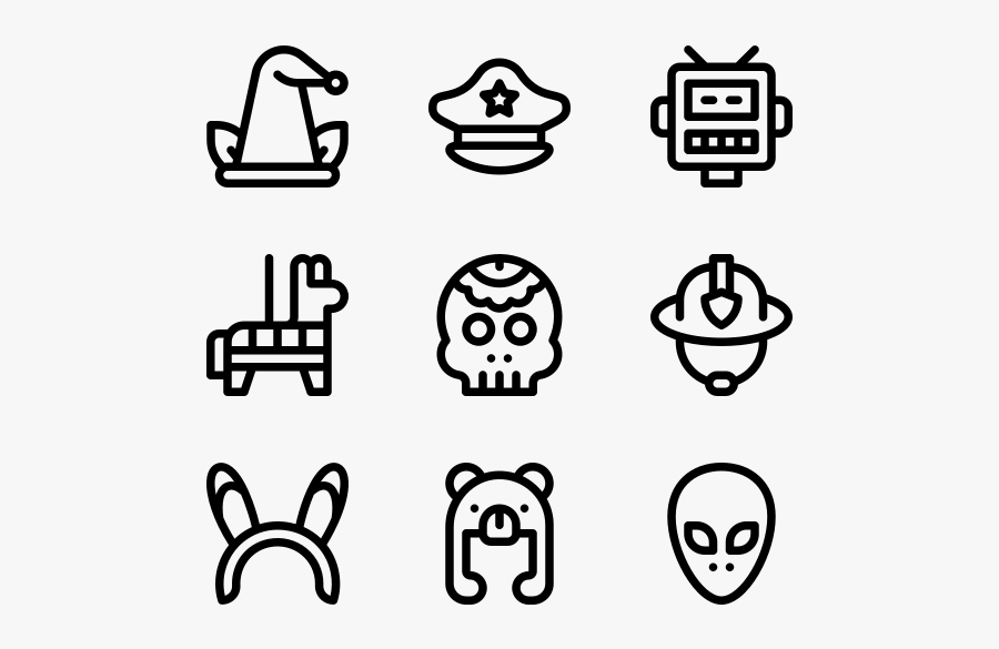 Costume Party - Hand Drawn Social Media Icons Png, Transparent Clipart