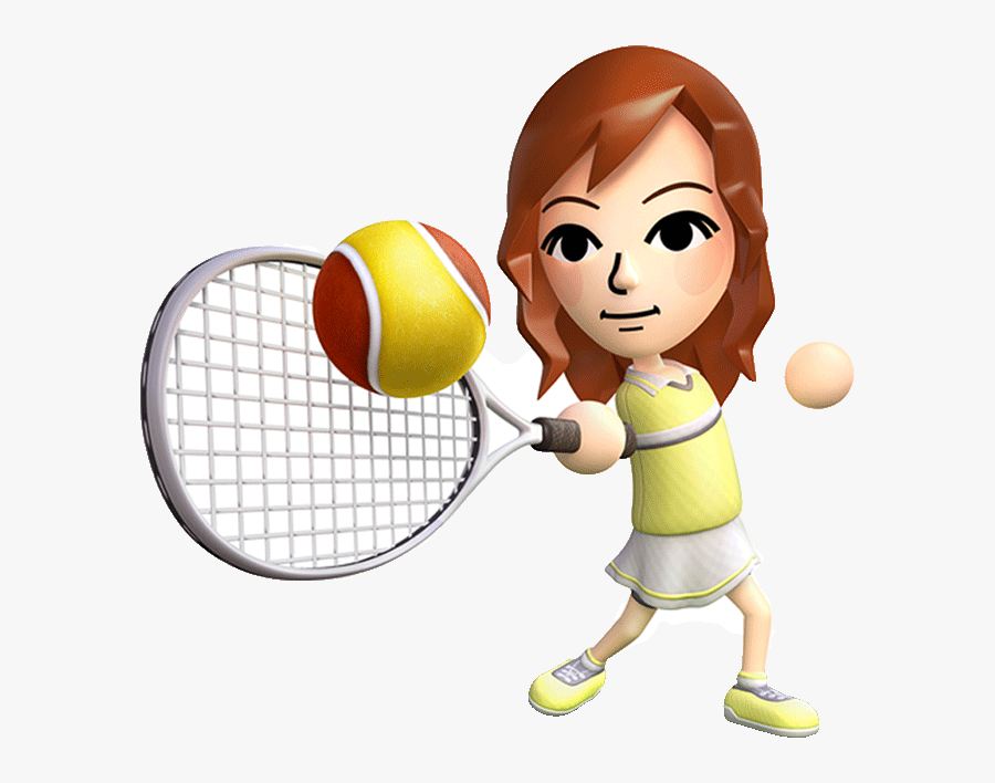 Mii Playing Tennis - Wii Sports Tennis Ball, Transparent Clipart