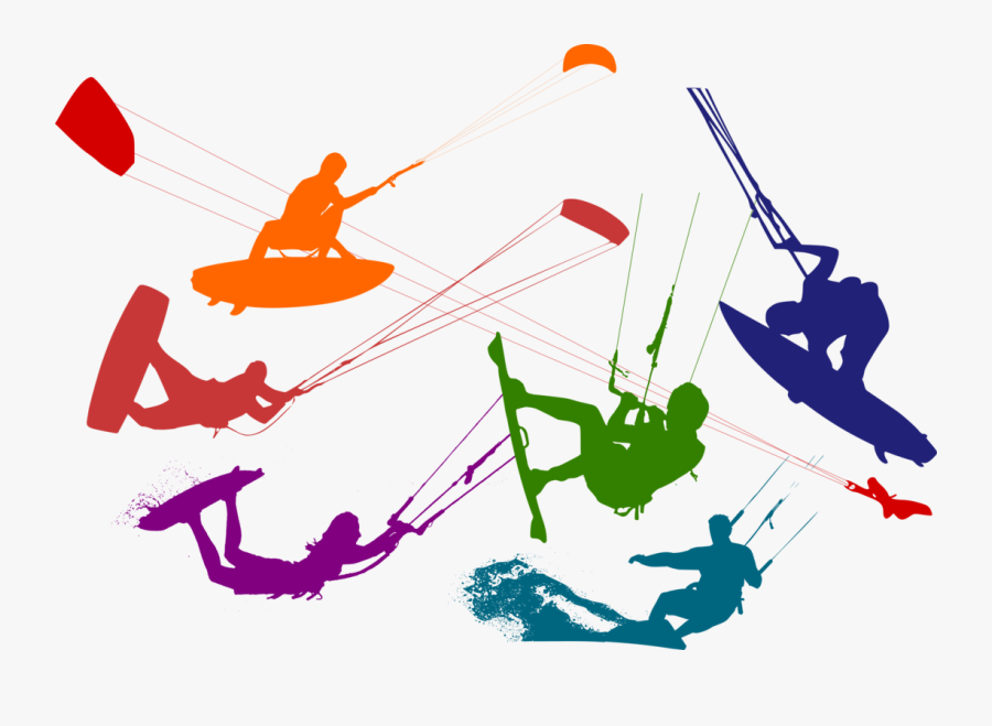 Human Behavior,art,area - Kite Surfing Clip Art, Transparent Clipart