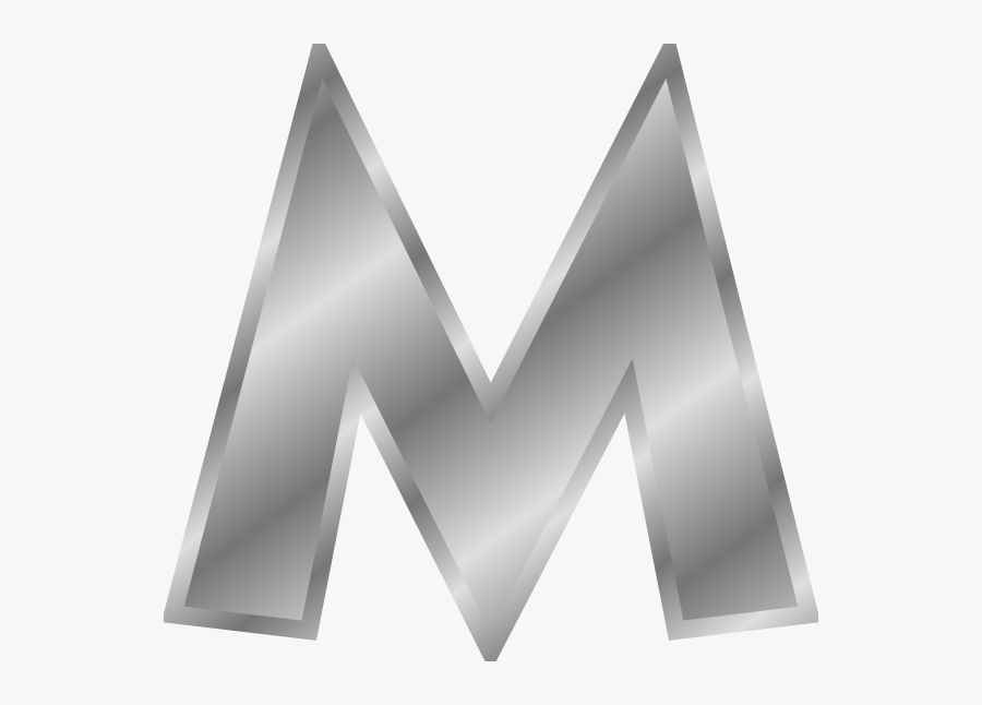 Silver Letter M Png, Transparent Clipart