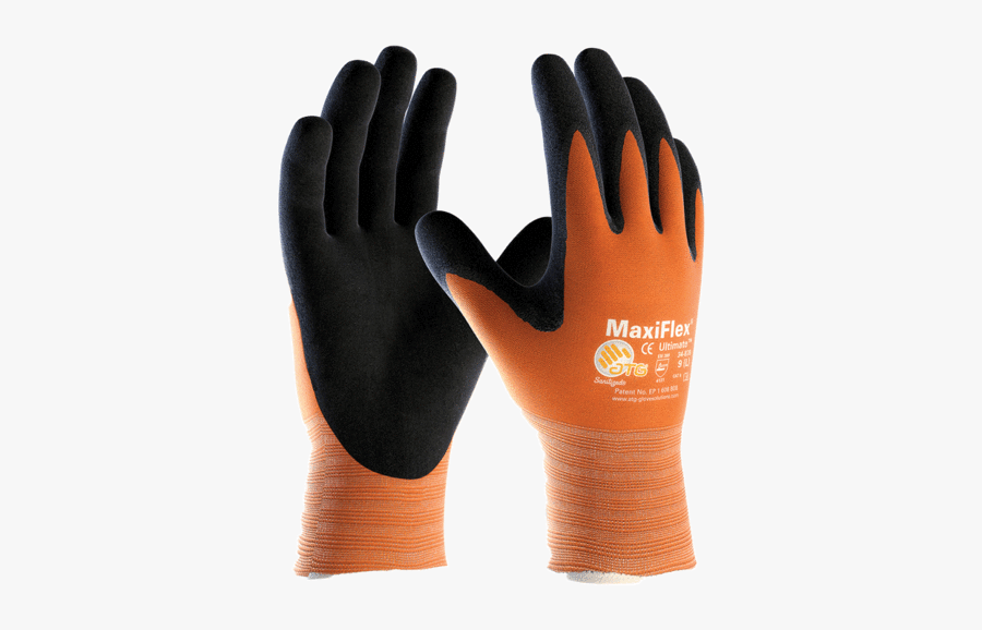Maxiflex Gloves Orange, Transparent Clipart
